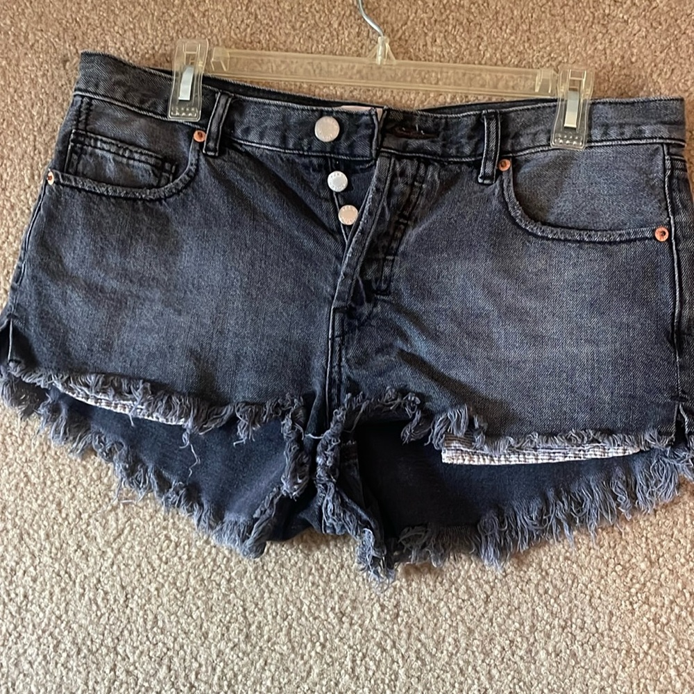 We the free black jean shorts.